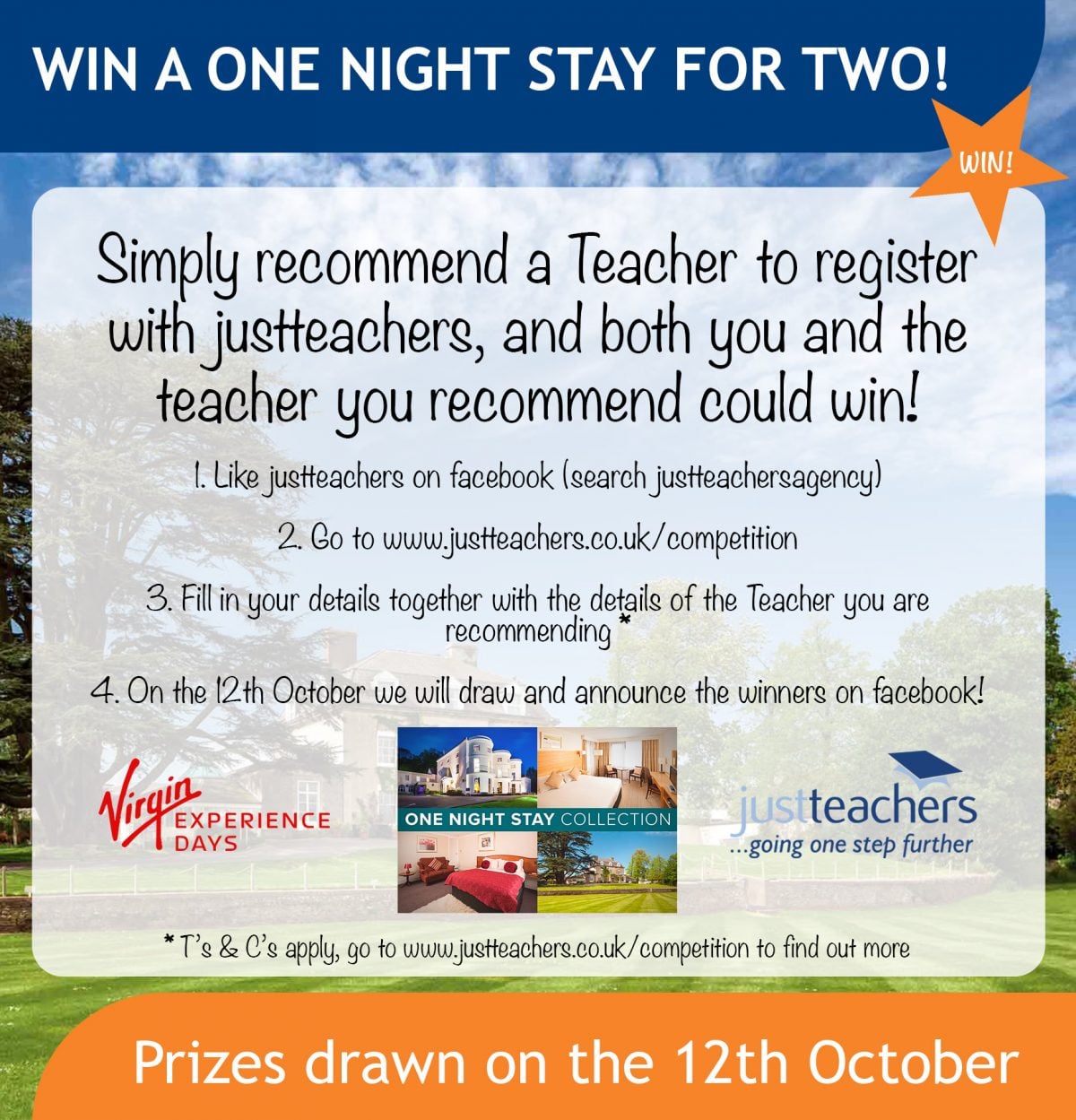 Recommend a friend and win a one night stay for two!